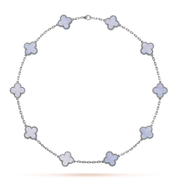 Van Cleef & Arpels Vintage Alhambra necklace, 10 four-leaf lucky totems