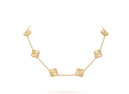 Van Cleef & Arpels Vintage Alhambra necklace, 10 four-leaf lucky totems