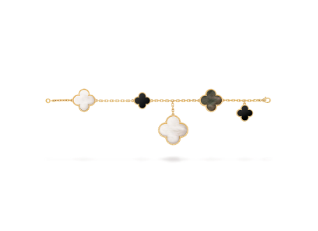 Van Cleef & Arpels Magic Alhambra bracelet, 5 four-leaf lucky totems
