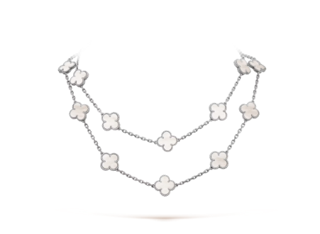 Van Cleef & Arpels Vintage Alhambra long necklace, 20 four-leaf lucky totems