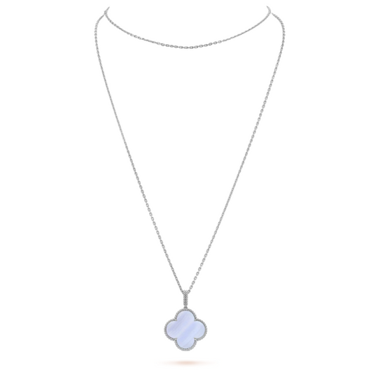 Lange Halskette „Magic Alhambra“ von Van Cleef &amp; Arpels, 1 vierblättriges Glückstotem