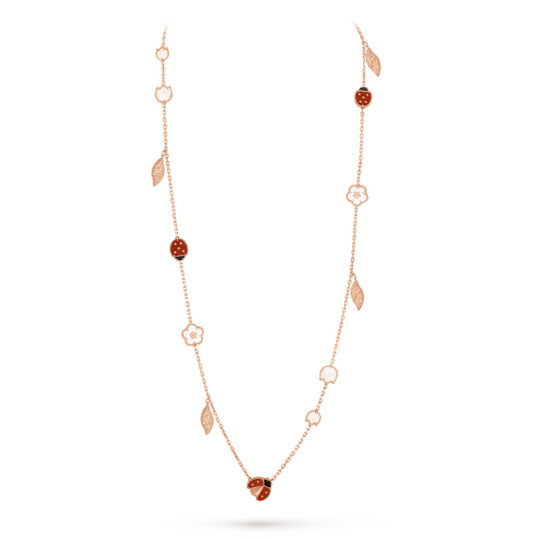 Van Cleef &amp; Arpels Lucky Spring lange Halskette, 15 Anhänger
