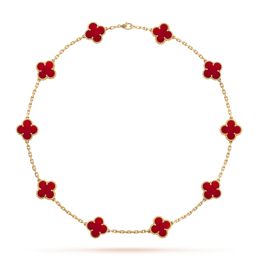 Van Cleef&Arpels Vintage Alhambra necklace, 10 four-leaf lucky totems