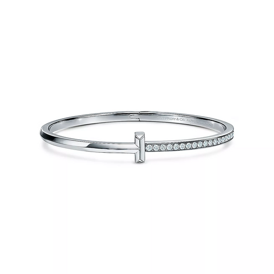 Tiffany T1 Narrow Diamond Hinged Bangle