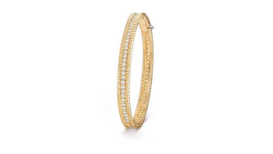 Van Cleef&Arpels Perlée diamond bracelet, single row of diamonds, medium style