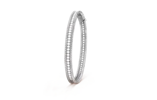Van Cleef&Arpels Perlée diamond bracelet, single row of diamonds, medium style