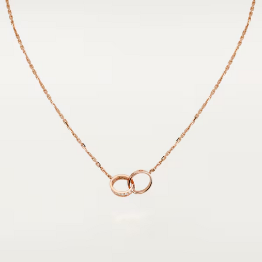 Cartier Love necklace, semi-paved