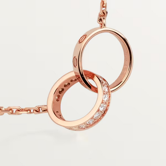 Cartier Love necklace, semi-paved