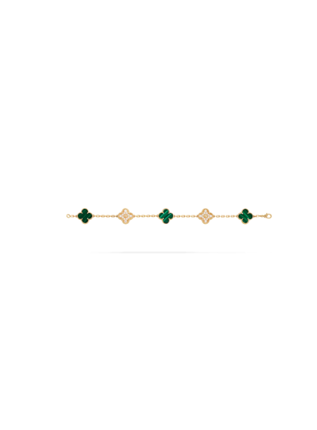 Van Cleef&Arpels Vintage Alhambra bracelet, 5 four-leaf lucky totems