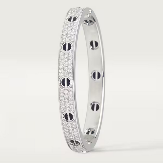 Cartier Love bracelet, classic model, paved, ceramic